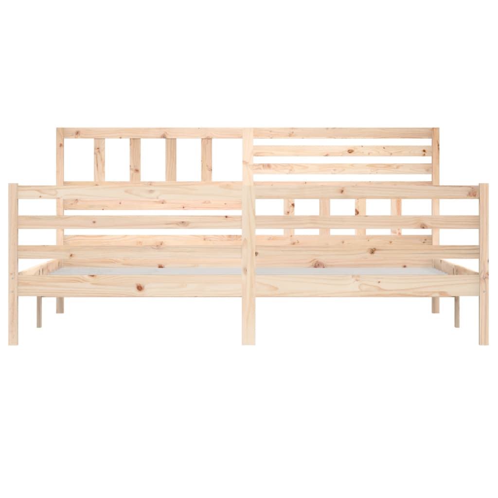 Cadre de lit sans matelas bois massif 200x200 cm - XIOS