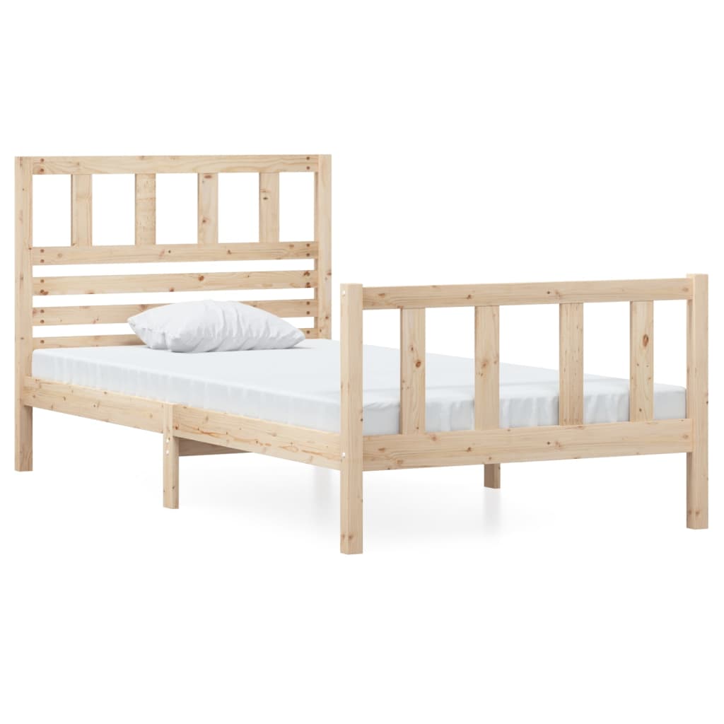 Cadre de lit sans matelas bois massif 90x200 cm - XIOS
