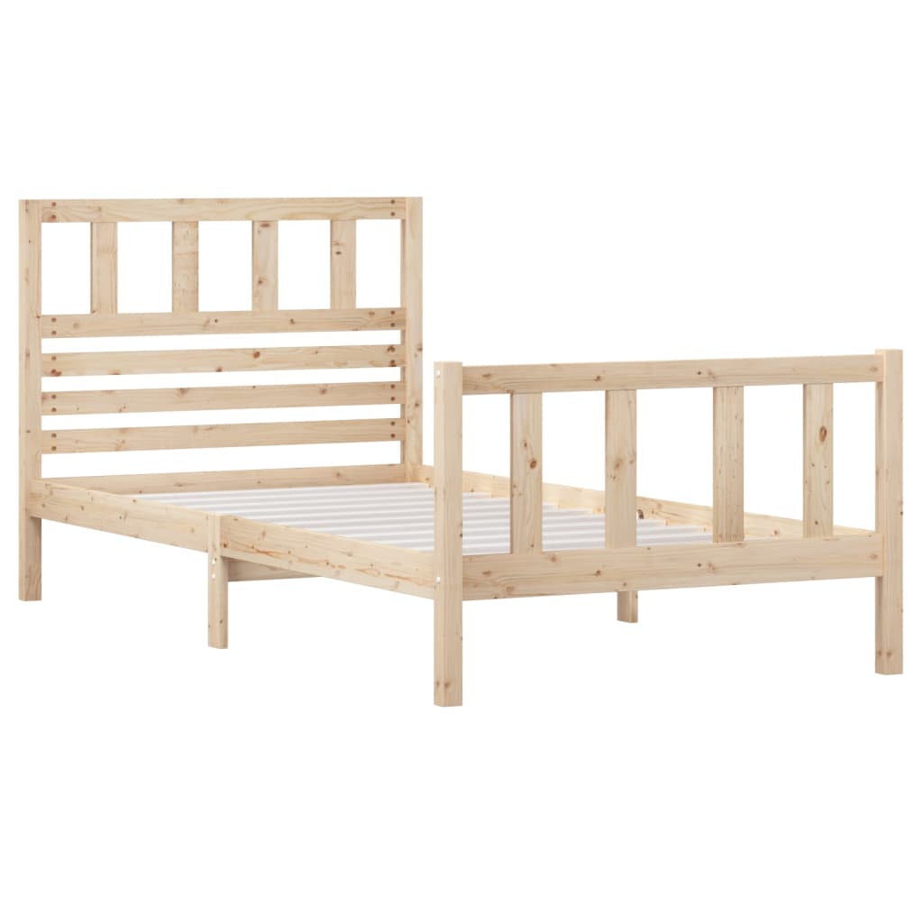 Cadre de lit sans matelas bois massif 90x200 cm - XIOS