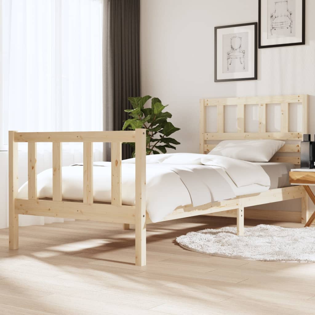 Cadre de lit sans matelas bois massif 90x200 cm - XIOS