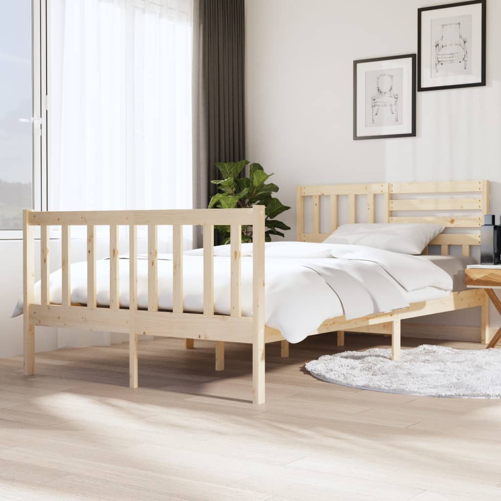 Cadre de lit sans matelas bois massif 120x200 cm - XIOS