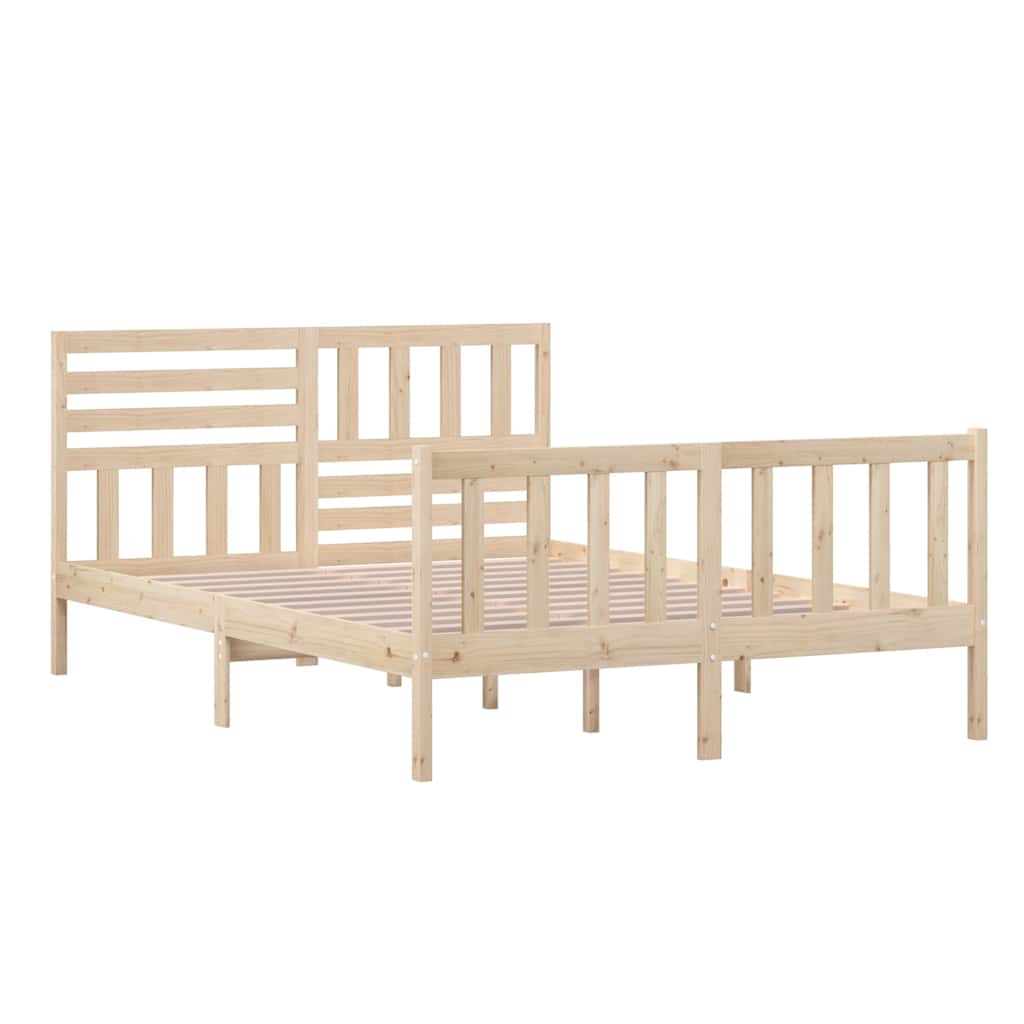 Cadre de lit sans matelas bois massif 140x200 cm - XIOS
