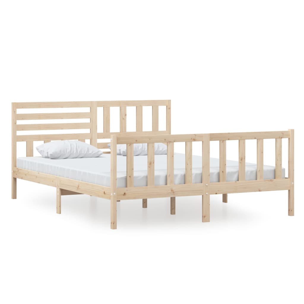Cadre de lit sans matelas bois massif 160x200 cm - XIOS