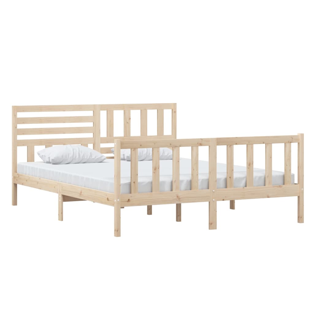 Cadre de lit sans matelas bois massif 160x200 cm - XIOS