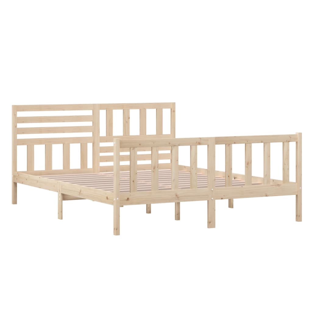 Cadre de lit sans matelas bois massif 160x200 cm - XIOS