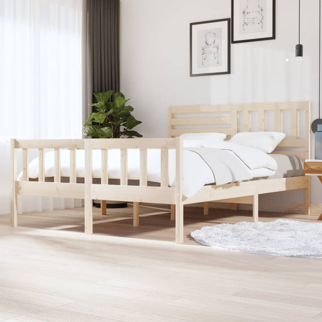 Cadre de lit sans matelas bois massif 160x200 cm - XIOS