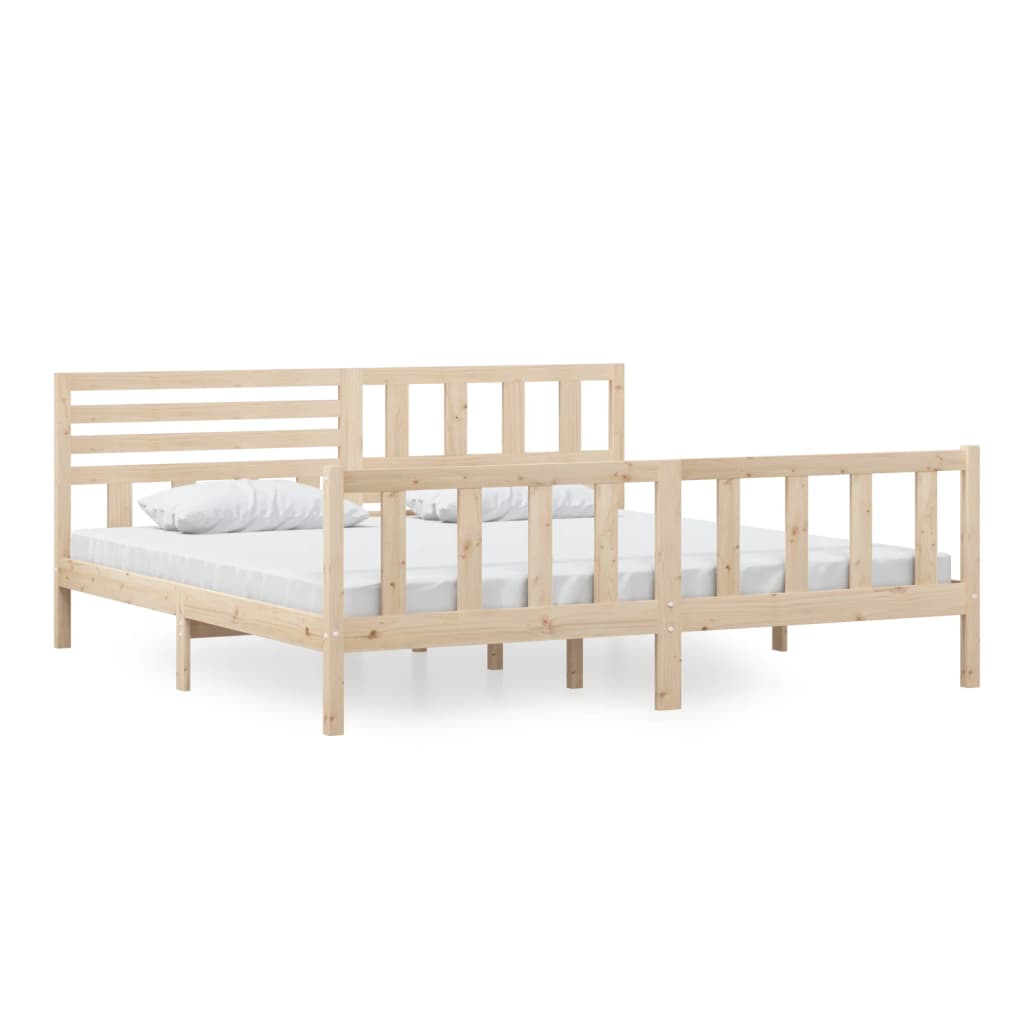 Cadre de lit sans matelas bois massif 200x200 cm - XIOS