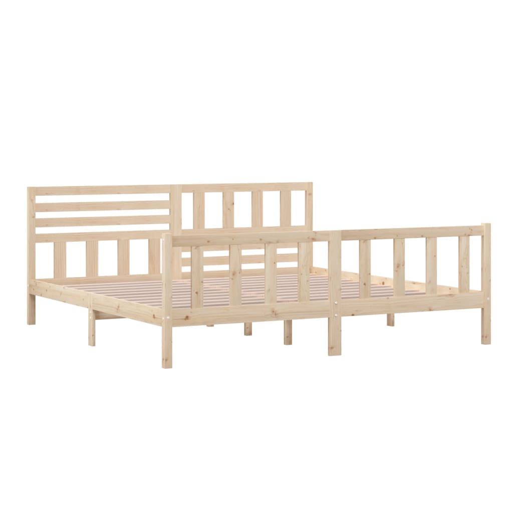 Cadre de lit sans matelas bois massif 200x200 cm - XIOS