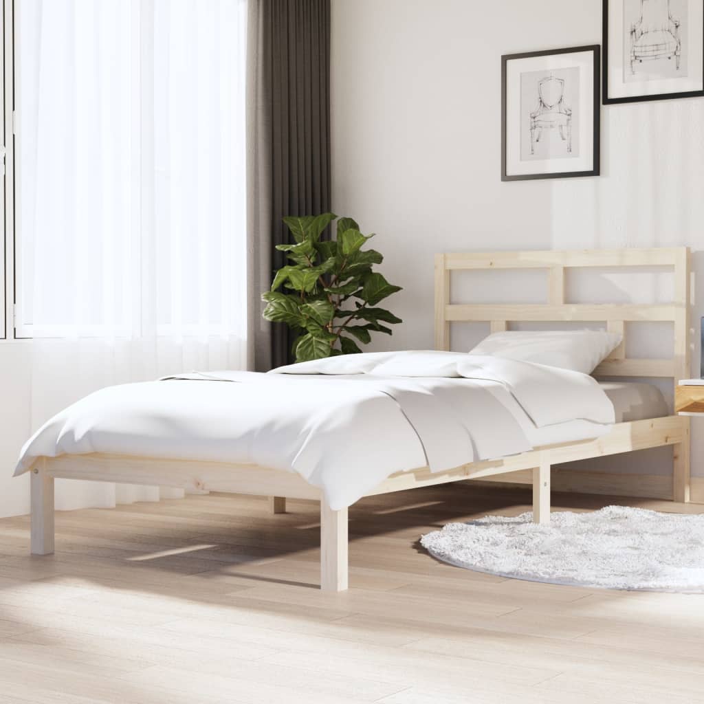 Cadre de lit sans matelas bois massif 100x200 cm - XIOS