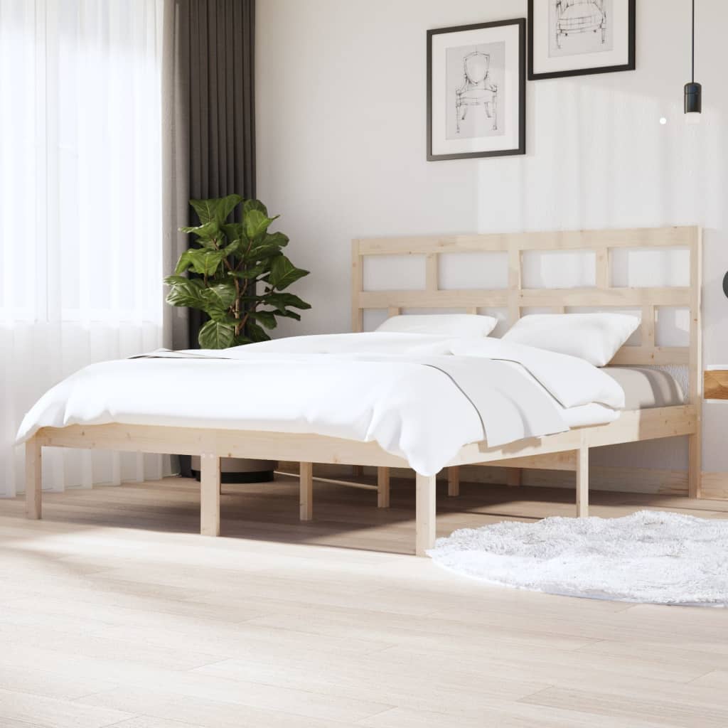 Cadre de lit sans matelas bois massif 160x200 cm - XIOS