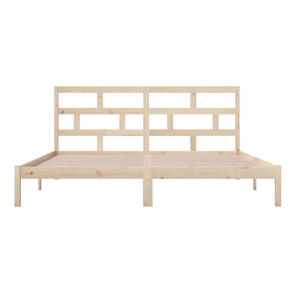 Cadre de lit sans matelas bois de pin massif 200x200 cm - XIOS