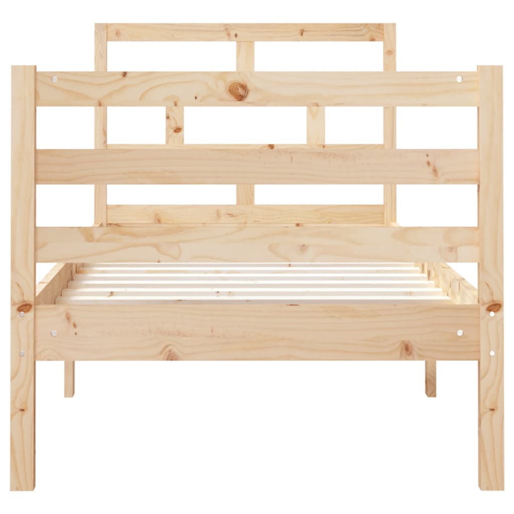 Cadre de lit sans matelas 75x190 cm bois massif - XIOS
