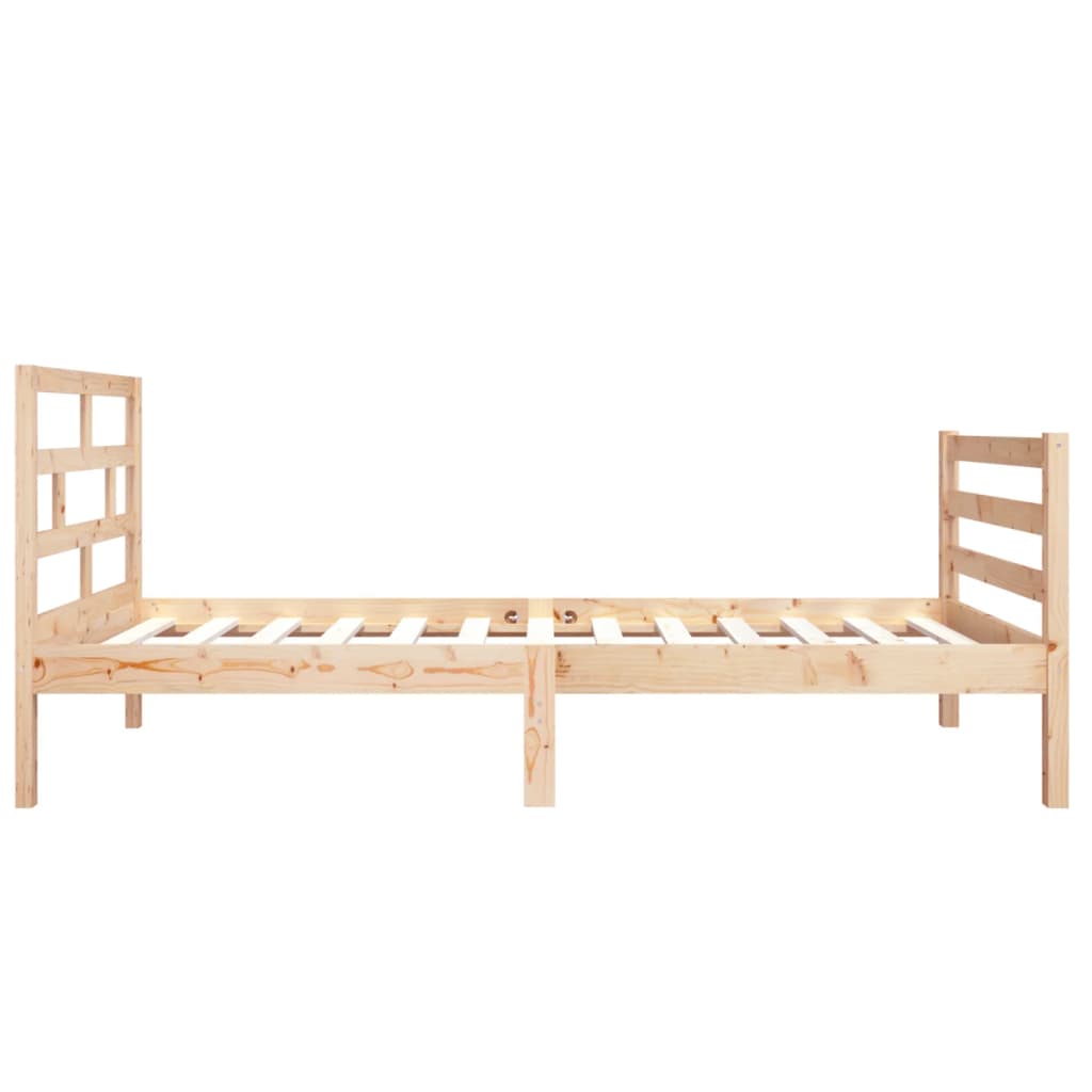 Cadre de lit sans matelas 75x190 cm bois massif - XIOS