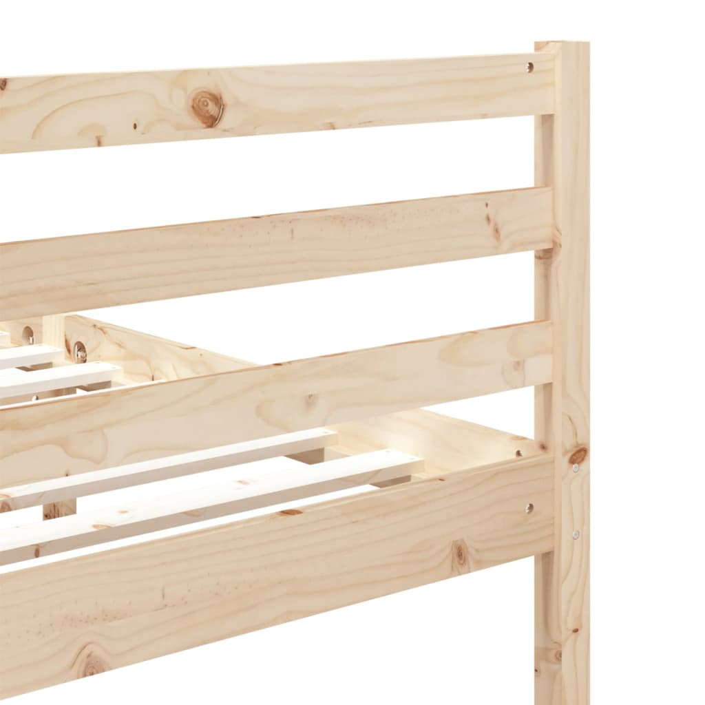 Cadre de lit sans matelas 75x190 cm bois massif - XIOS