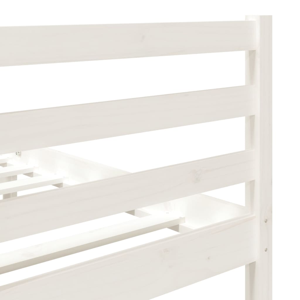 Cadre de lit sans matelas blanc bois massif - XIOS