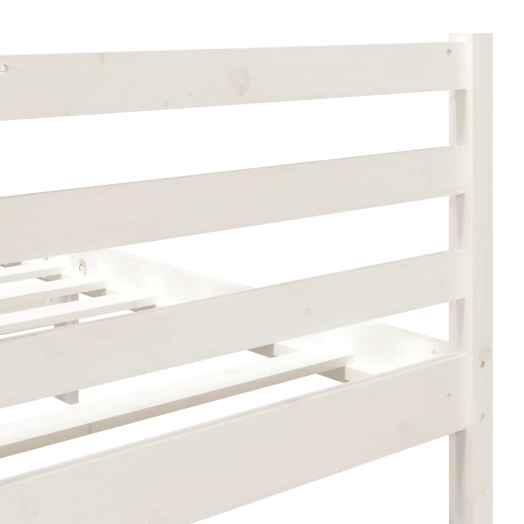 Cadre de lit sans matelas blanc bois massif - XIOS
