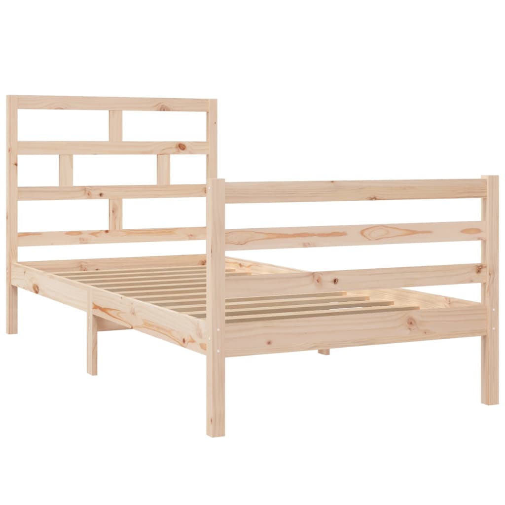 Cadre de lit sans matelas bois massif 90x200 cm - XIOS