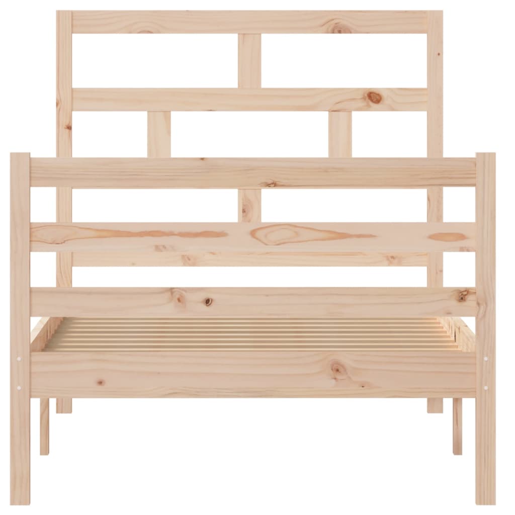 Cadre de lit sans matelas bois massif 90x200 cm - XIOS
