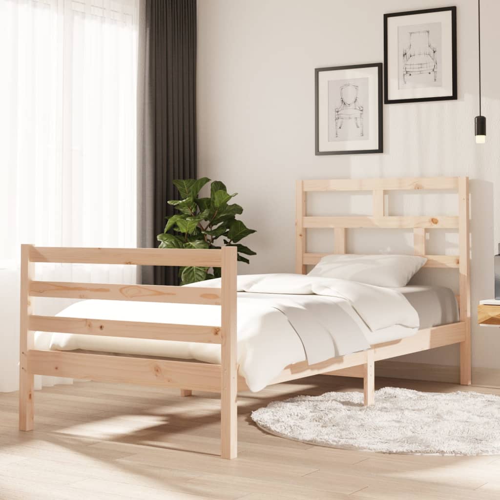 Cadre de lit sans matelas bois massif 90x200 cm - XIOS