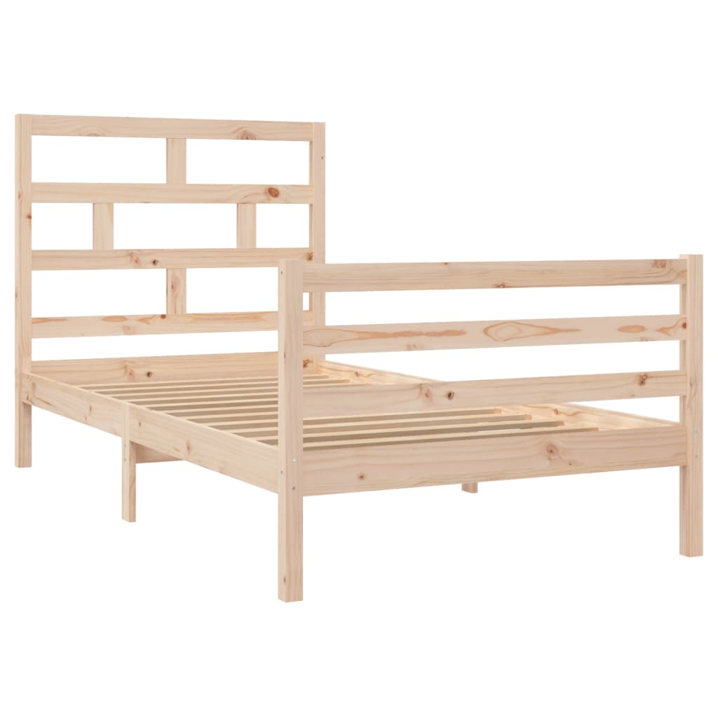 Cadre de lit sans matelas bois massif 100x200 cm - XIOS