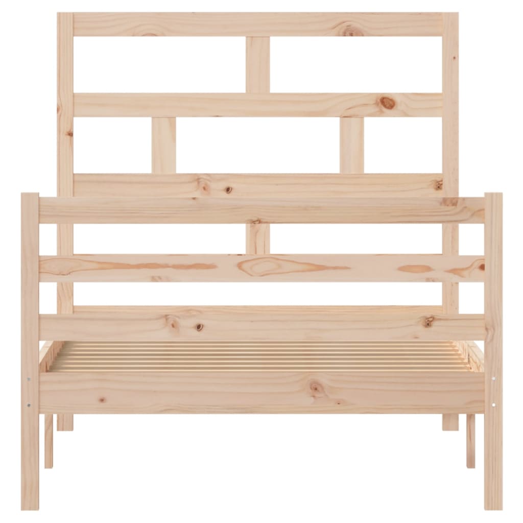 Cadre de lit sans matelas bois massif 100x200 cm - XIOS