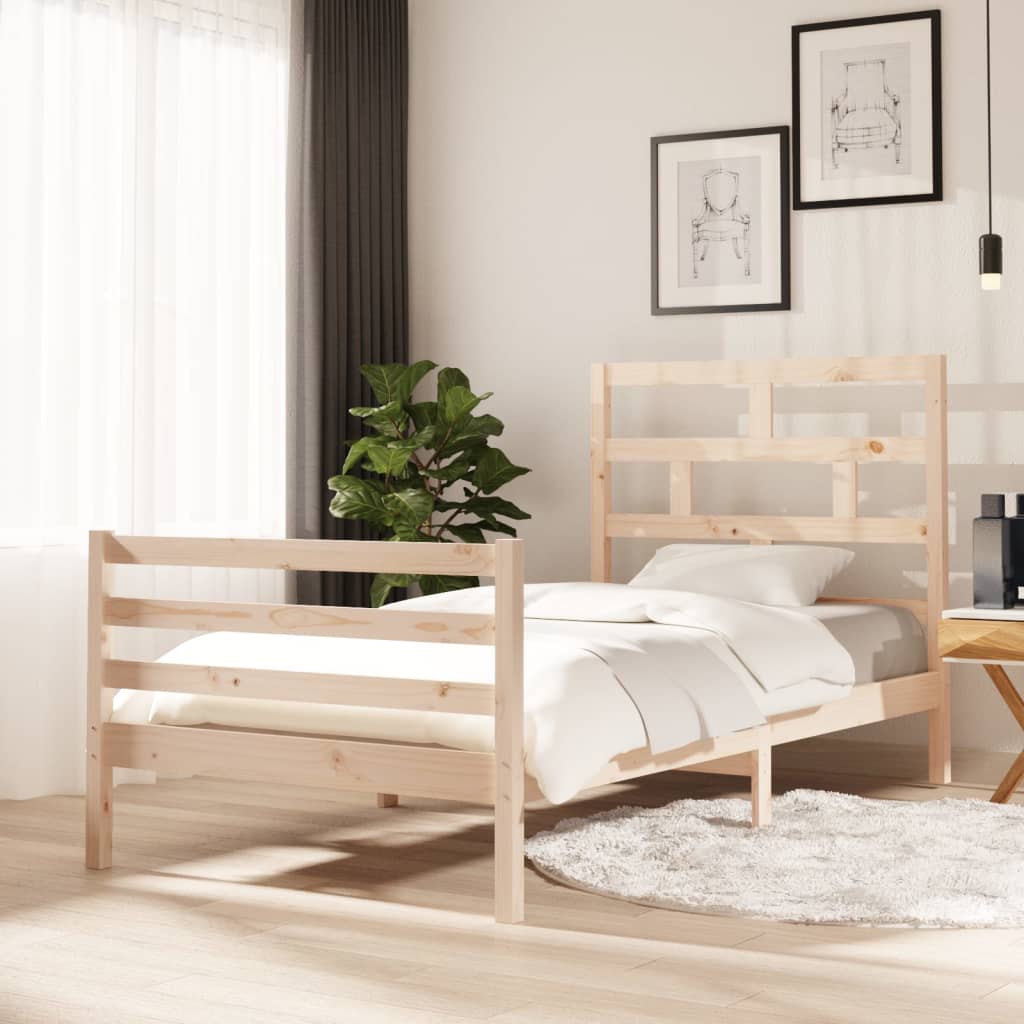Cadre de lit sans matelas bois massif 100x200 cm - XIOS