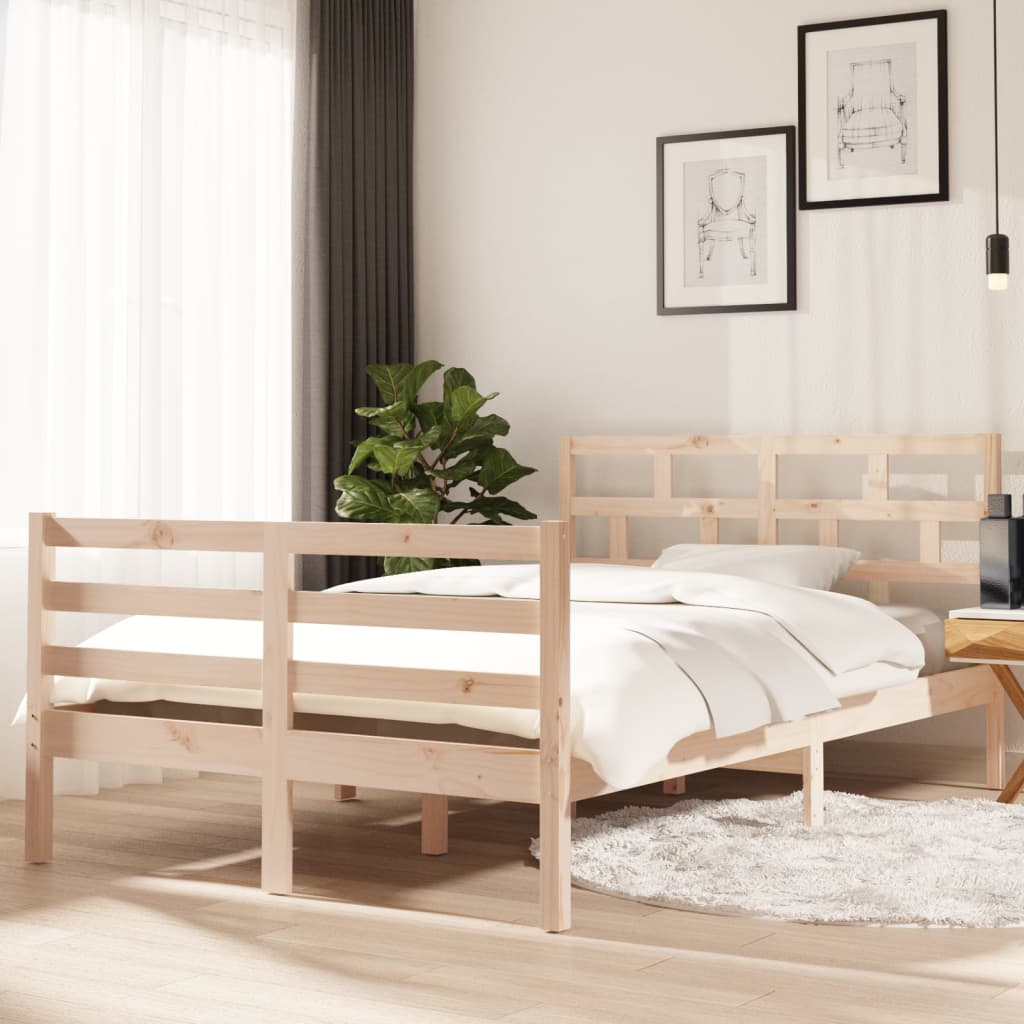 Cadre de lit sans matelas bois massif 120x200 cm - XIOS