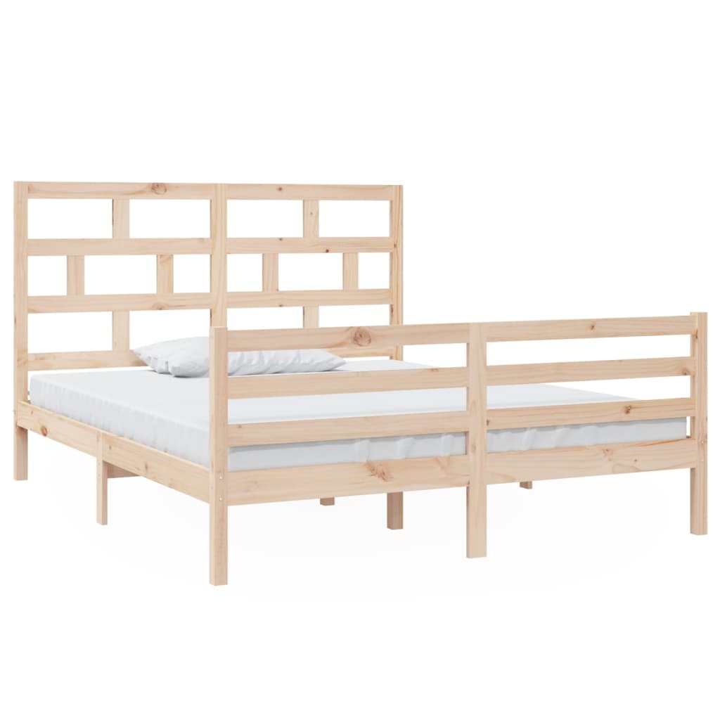 Cadre de lit sans matelas bois massif 160x200 cm - XIOS