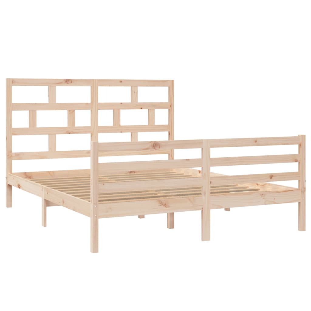 Cadre de lit sans matelas bois massif 160x200 cm - XIOS