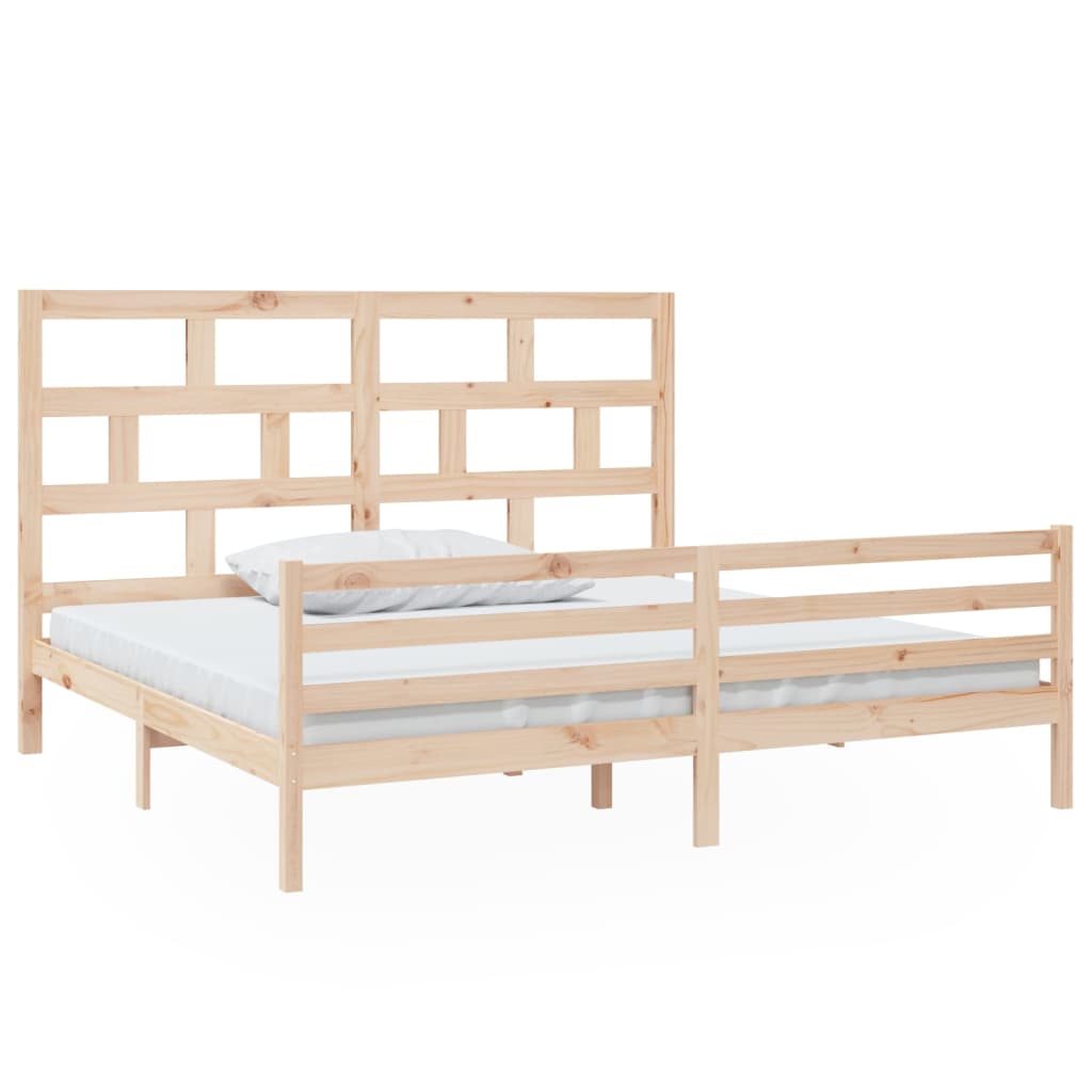 Cadre de lit sans matelas bois massif 200x200 cm - XIOS