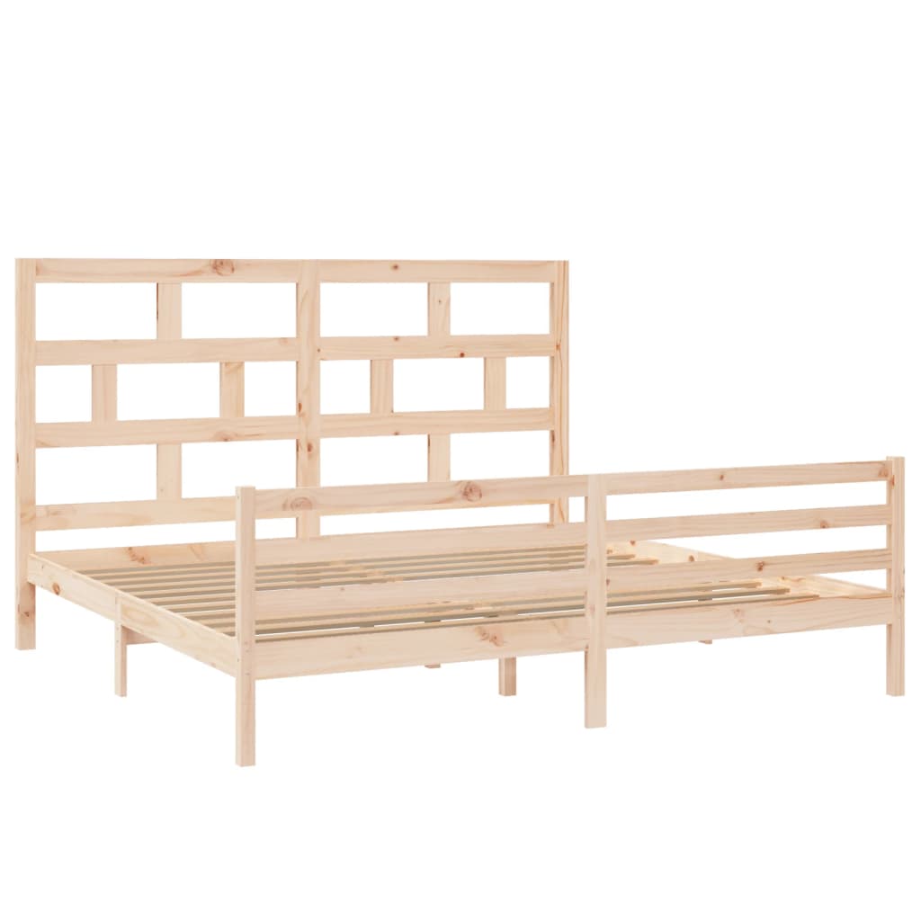 Cadre de lit sans matelas bois massif 200x200 cm - XIOS