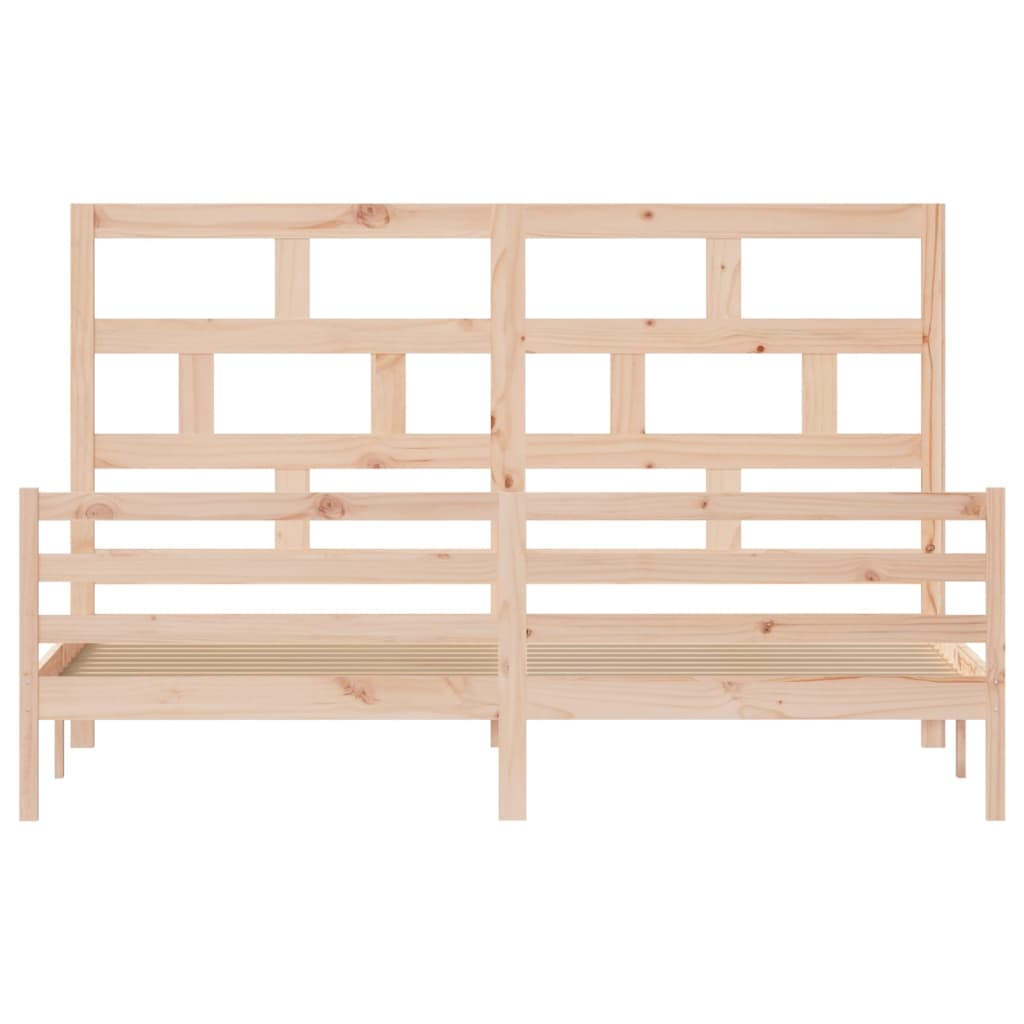Cadre de lit sans matelas bois massif 200x200 cm - XIOS