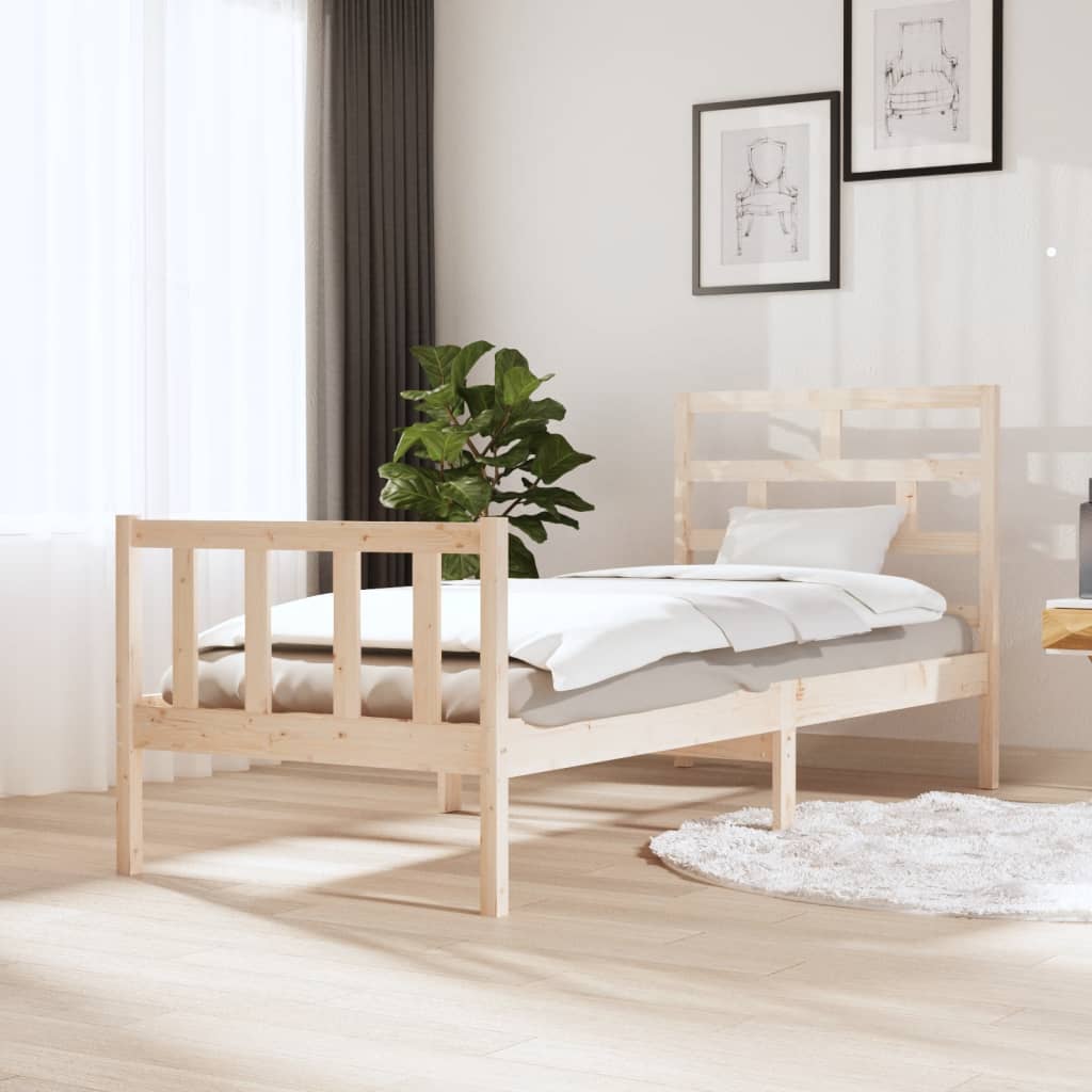 Cadre de lit sans matelas bois de pin massif - XIOS