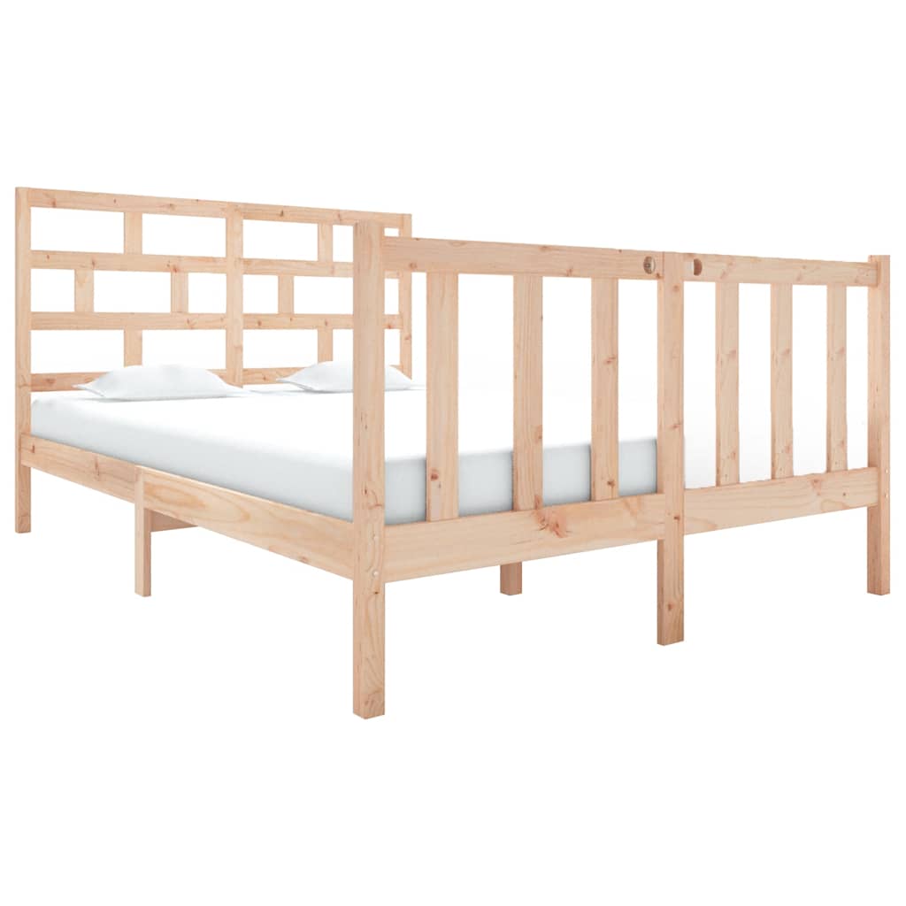 Cadre de lit sans matelas bois de pin massif - XIOS