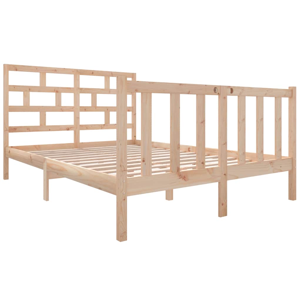 Cadre de lit sans matelas bois de pin massif - XIOS