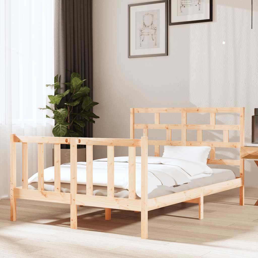 Cadre de lit sans matelas bois de pin massif - XIOS