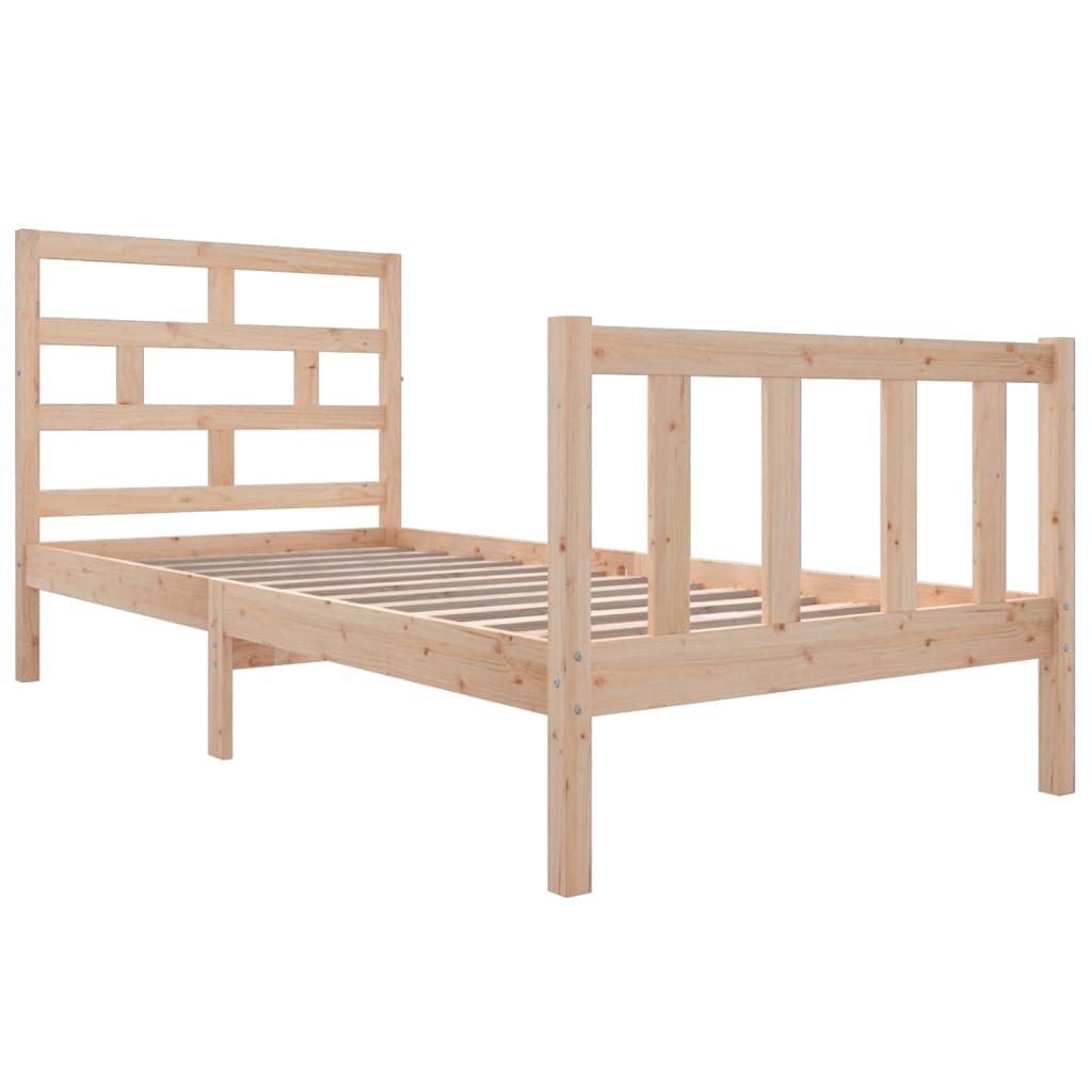 Cadre de lit sans matelas bois massif 90x200 cm - XIOS