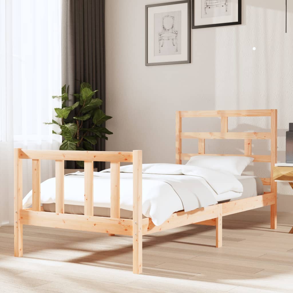 Cadre de lit sans matelas bois massif 90x200 cm - XIOS