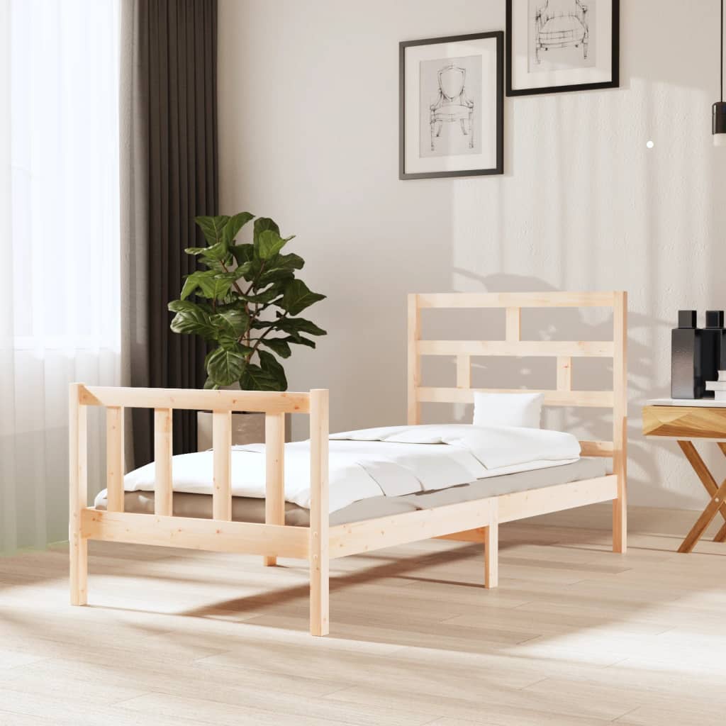 Cadre de lit sans matelas bois massif 100x200 cm - XIOS
