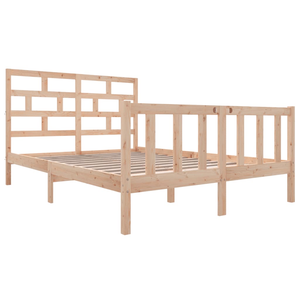 Cadre de lit sans matelas bois massif 140x200 cm - XIOS