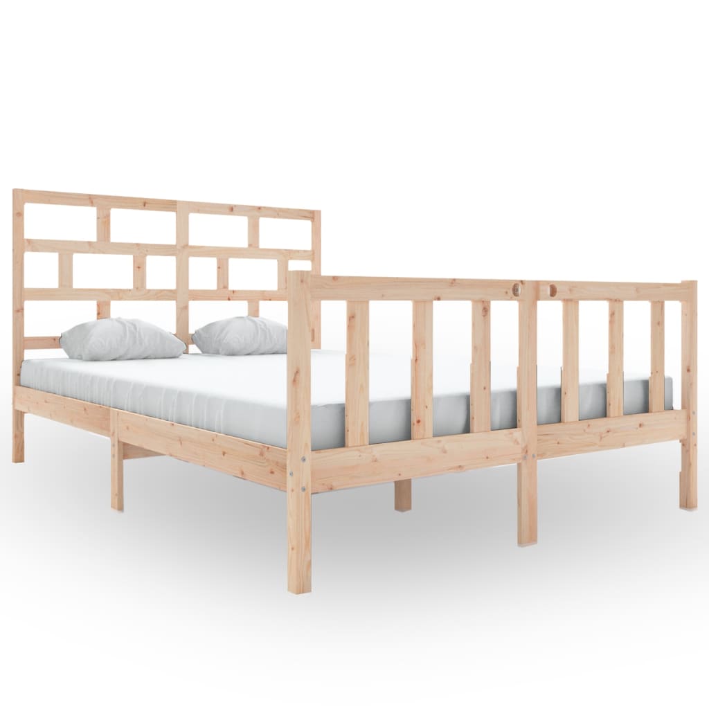 Cadre de lit sans matelas bois massif 160x200 cm - XIOS