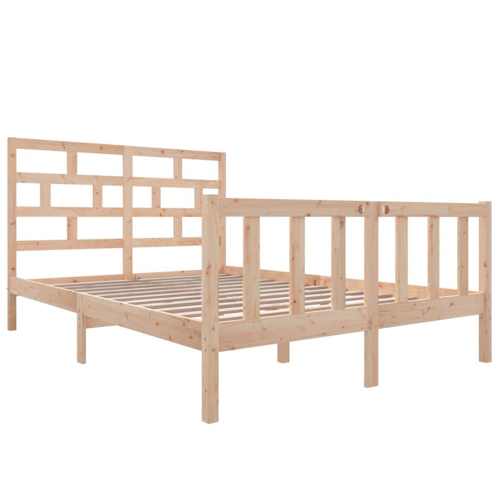 Cadre de lit sans matelas bois massif 160x200 cm - XIOS