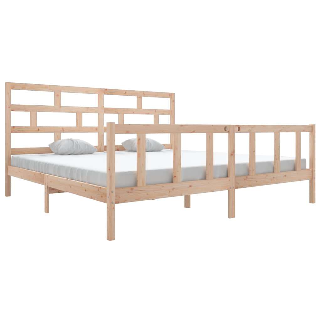 Cadre de lit sans matelas bois massif 200x200 cm - XIOS