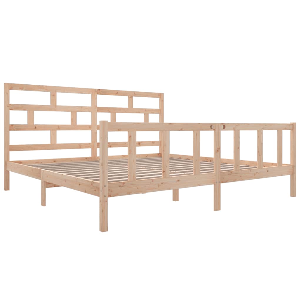Cadre de lit sans matelas bois massif 200x200 cm - XIOS