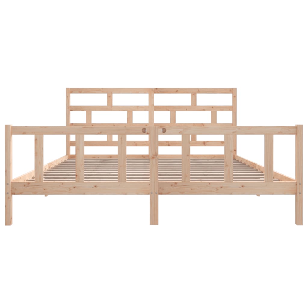 Cadre de lit sans matelas bois massif 200x200 cm - XIOS