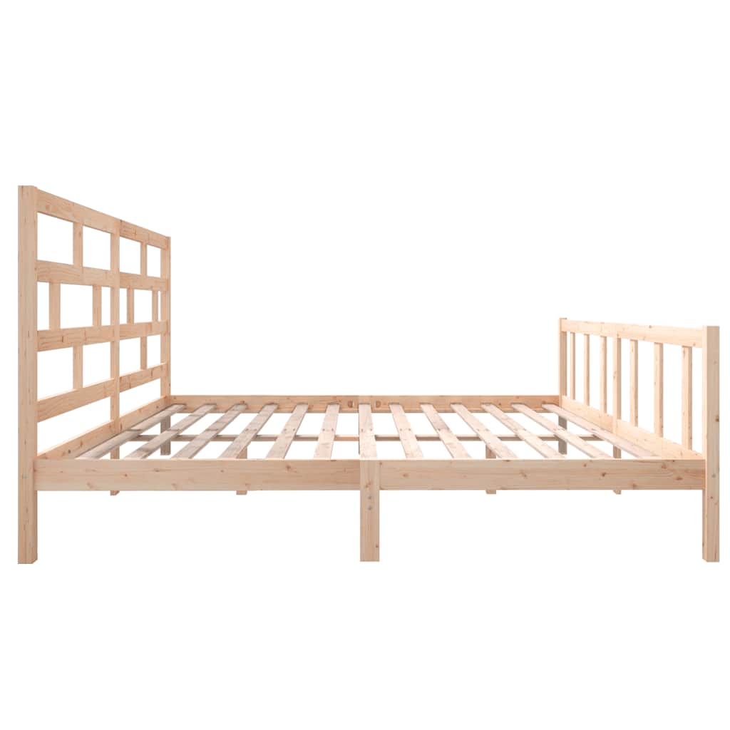 Cadre de lit sans matelas bois massif 200x200 cm - XIOS