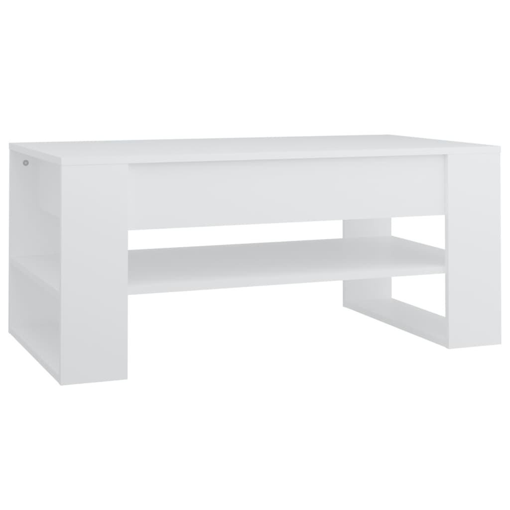Table basse blanc 102x55x45 cm bois d'ingénierie - XIOS