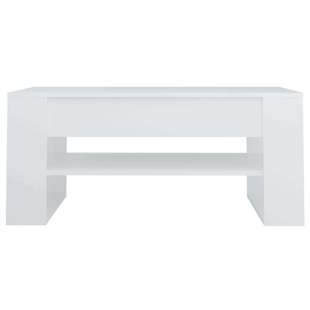 Table basse blanc 102x55x45 cm bois d'ingénierie - XIOS