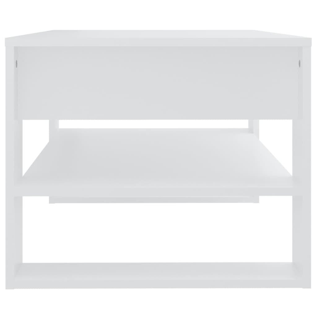 Table basse blanc 102x55x45 cm bois d'ingénierie - XIOS