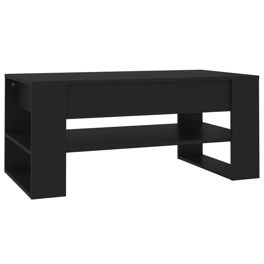 Table basse noir 102x55x45 cm bois d'ingénierie - XIOS